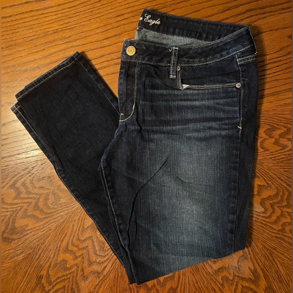 American Eagle Outfitters Dark Wash Stretch Skinny Jeans Size 18